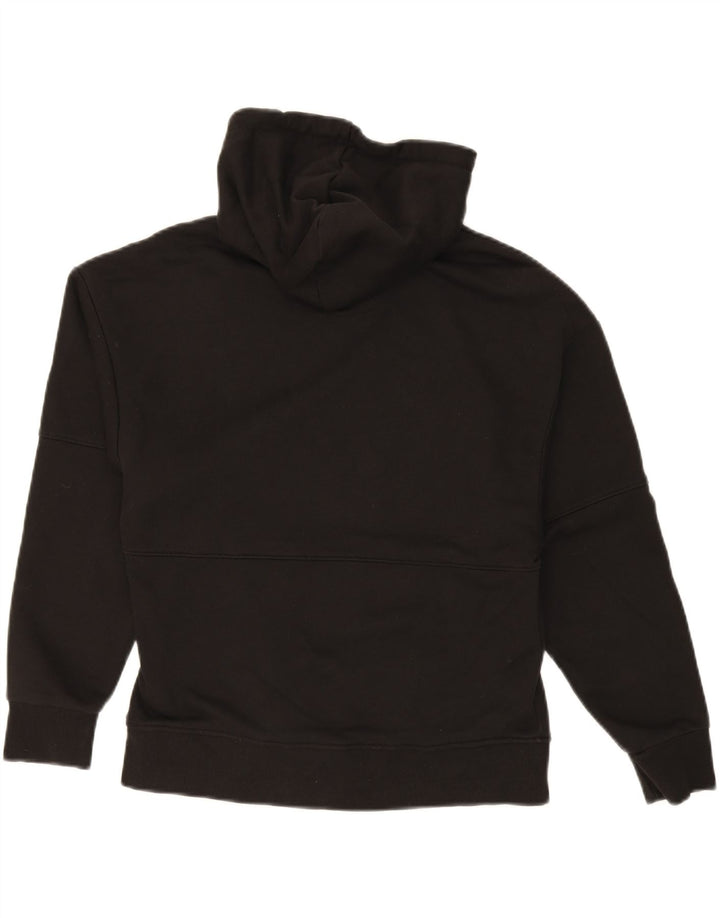 PUMA Womens Oversized Abstract Pattern Hoodie Jumper UK 10 Small Black Vintage Puma and Second-Hand Puma from Messina Hembry 