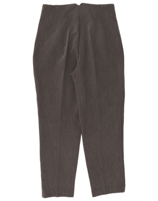 Zara Женские костюмные брюки с завышенной талией, большие W30 L26, серый полиэстер