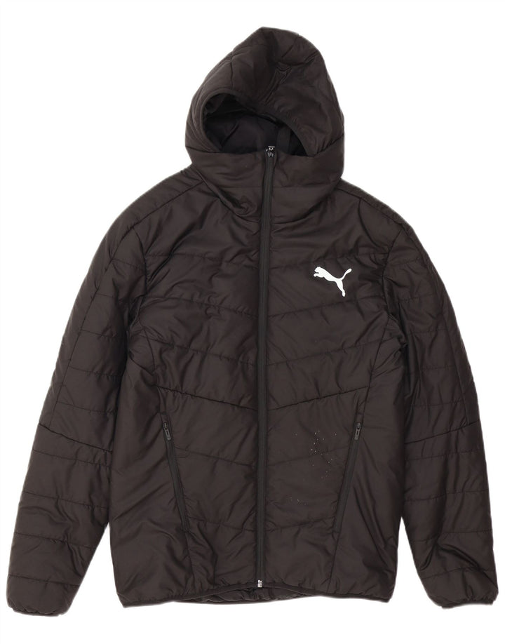 Мужская утепленная куртка с капюшоном Puma UK 36, маленькая, черная, полиэстер
