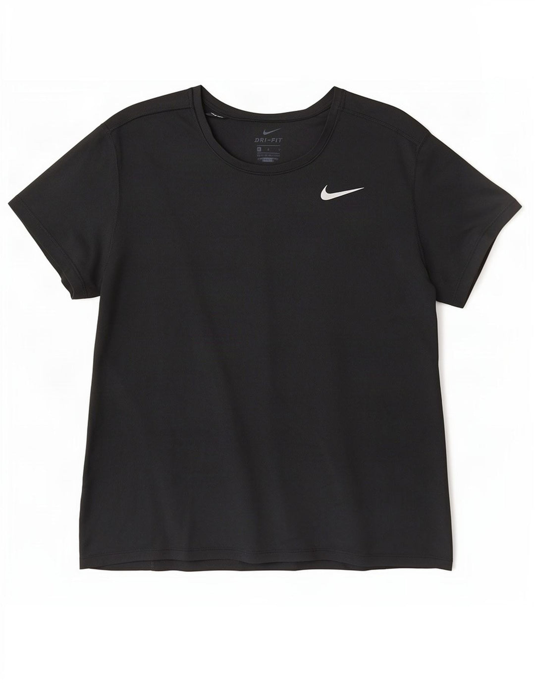 Женская футболка Nike Dri Fit Top UK 14, большой черный полиэстер