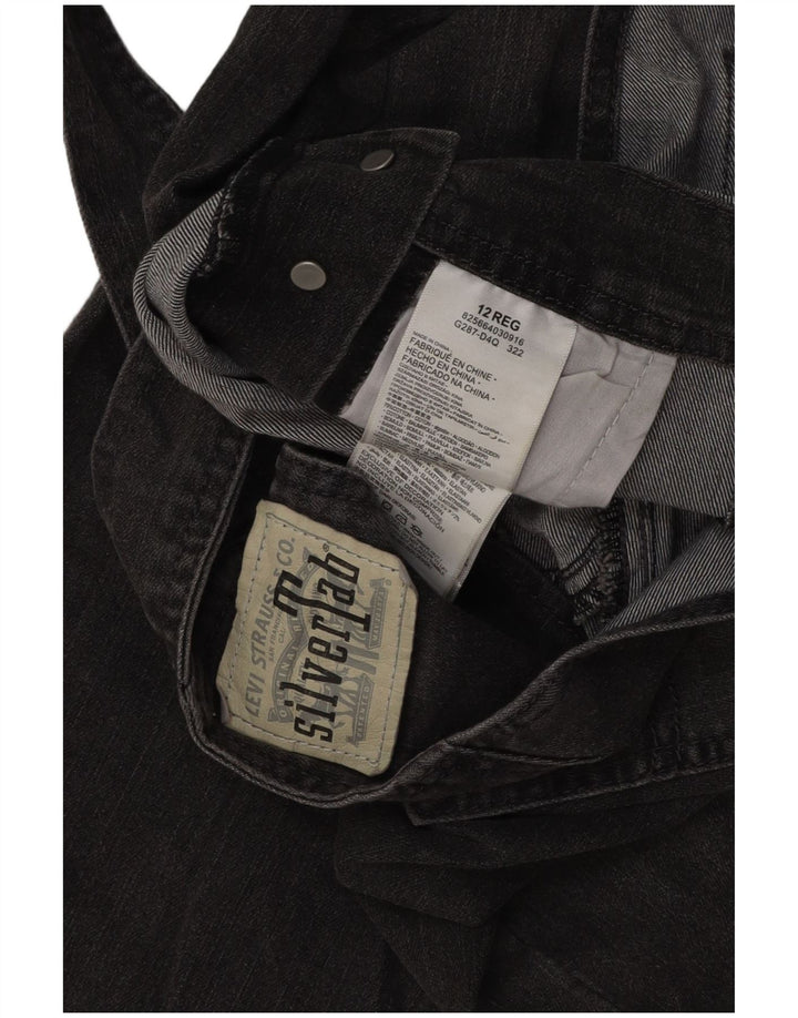 Комбинезон LEVI'S для девочек Прямые джинсы 11-12 лет W32 L24 Серый хлопок