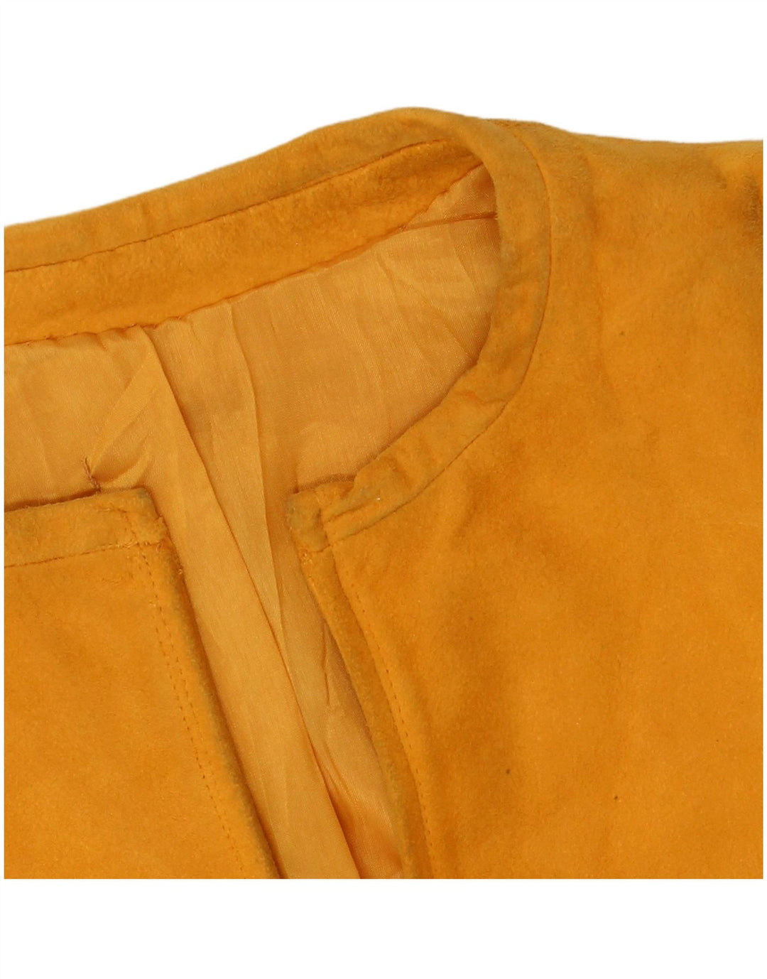 VINTAGE Женская замшевая блузка-рубашка с коротким рукавом, Великобритания 16, большой желтый цветочный принт