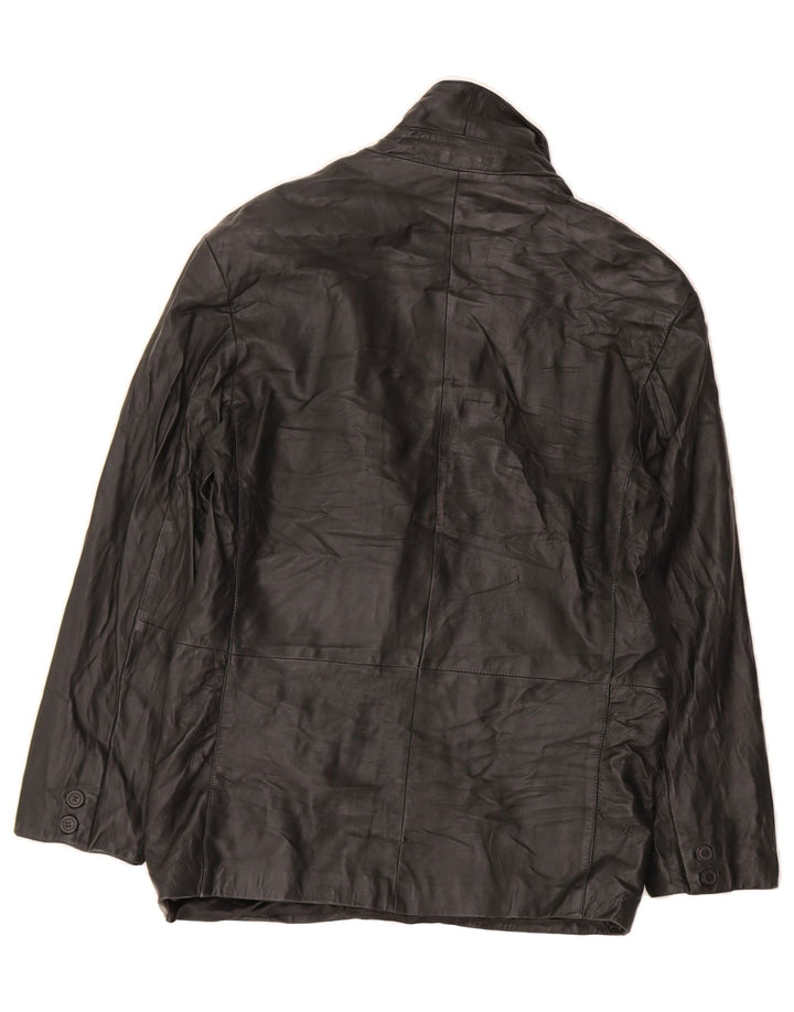 VINTAGE Mens Leather Jacket UK 38 Medium Black Vintage Vintage and Second-Hand Vintage from Messina Hembry 