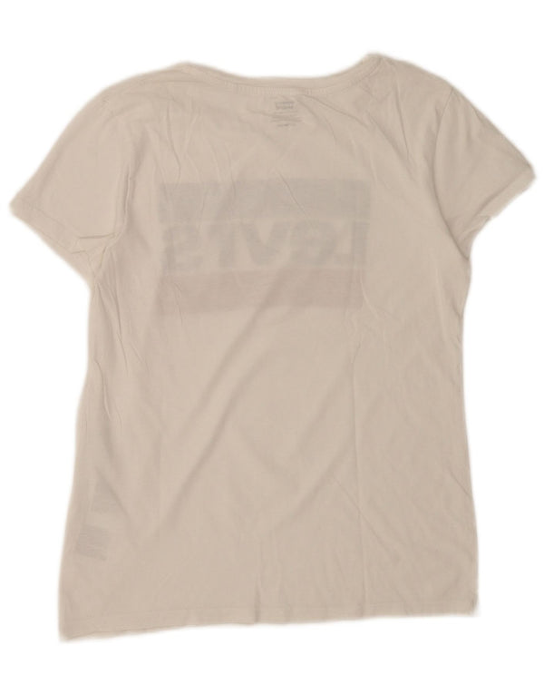Женская футболка с рисунком Levi's Top UK 6 XS, белый хлопок