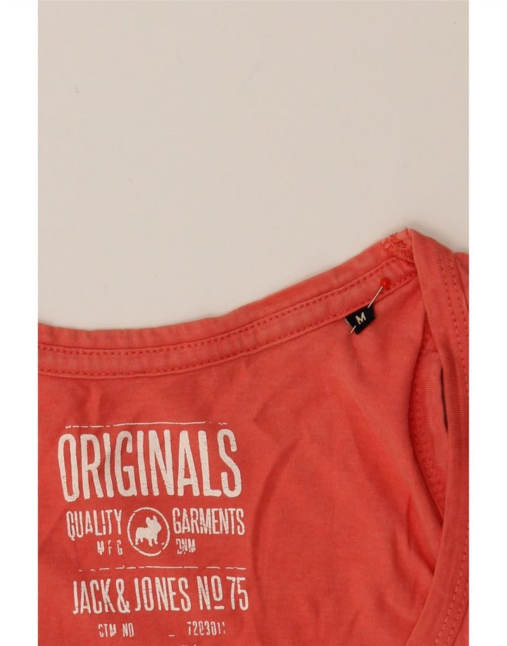 JACK & JONES Mens Vest Top Medium Red Cotton Vintage Jack & Jones and Second-Hand Jack & Jones from Messina Hembry 