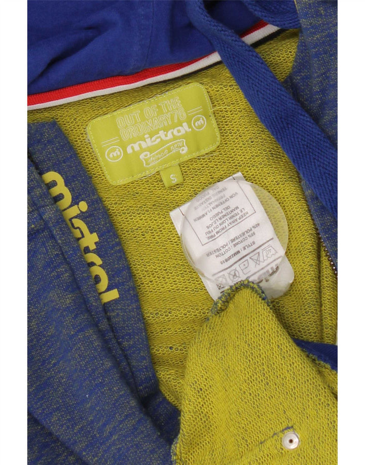 Мужской свитер с капюшоном на молнии Mistral, маленький синий, хлопковый в крапинку