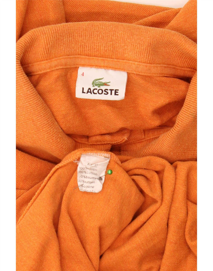 Мужская рубашка-поло с длинным рукавом Lacoste, размер 4, средний оранжевый хлопок, размер 4