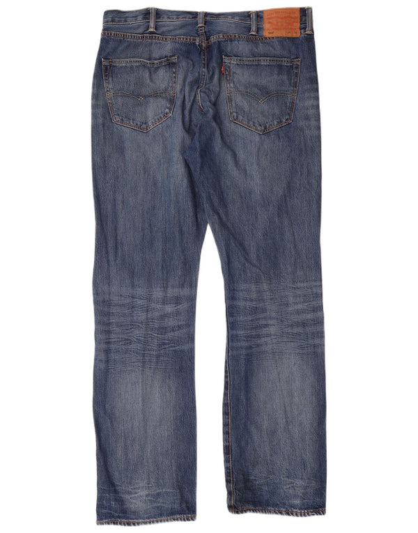 Мужские прямые джинсы LEVI'S 501 W38 L34 синие, хлопок