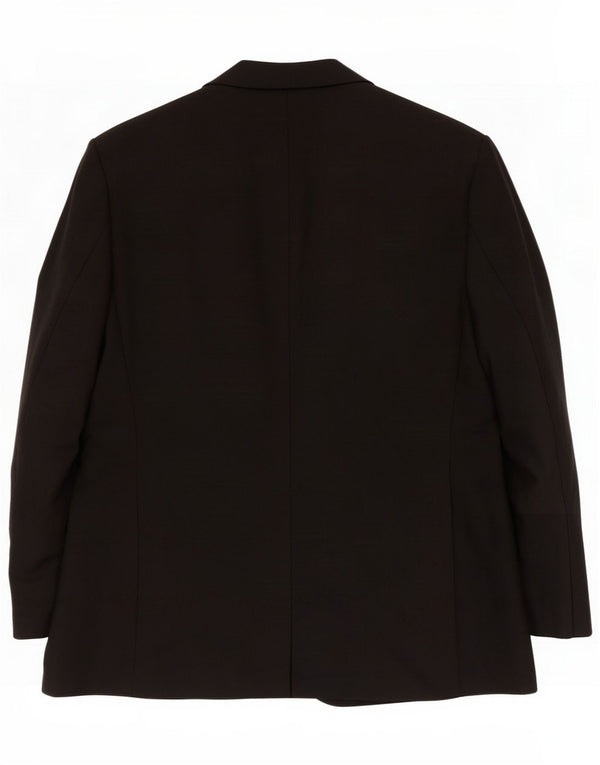 Marks & Spencer Mens 2 Button Blazer Jacket UK 38 Medium Black Polyester