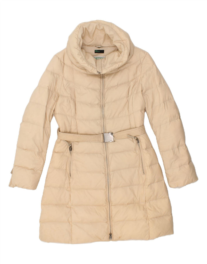 BENETTON Womens Padded Jacket IT 46 Large Beige Polyamide Vintage Benetton and Second-Hand Benetton from Messina Hembry 