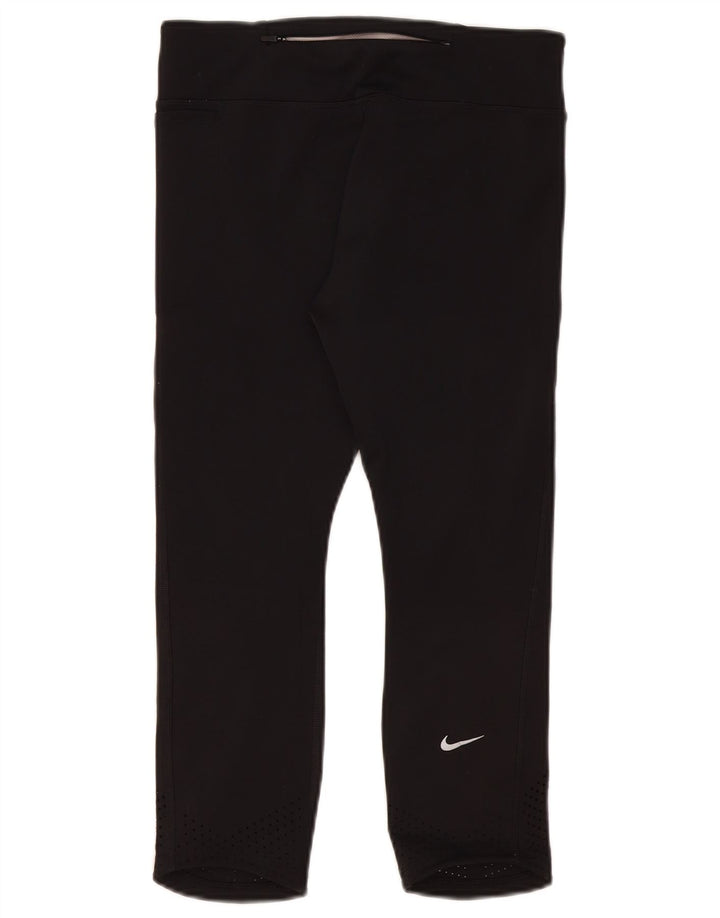 Женские леггинсы-капри Nike Dri Fit UK 12, средние, черные