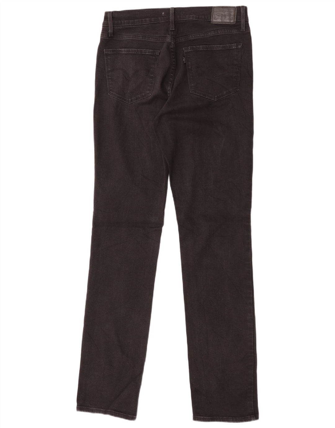 Женские прямые джинсы Levi's 724 с высокой посадкой W30 L34, черный хлопок