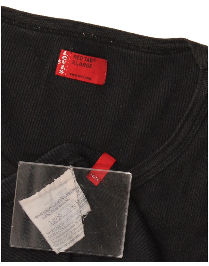 Женский жилет Levi's UK 18 XL, черный хлопок