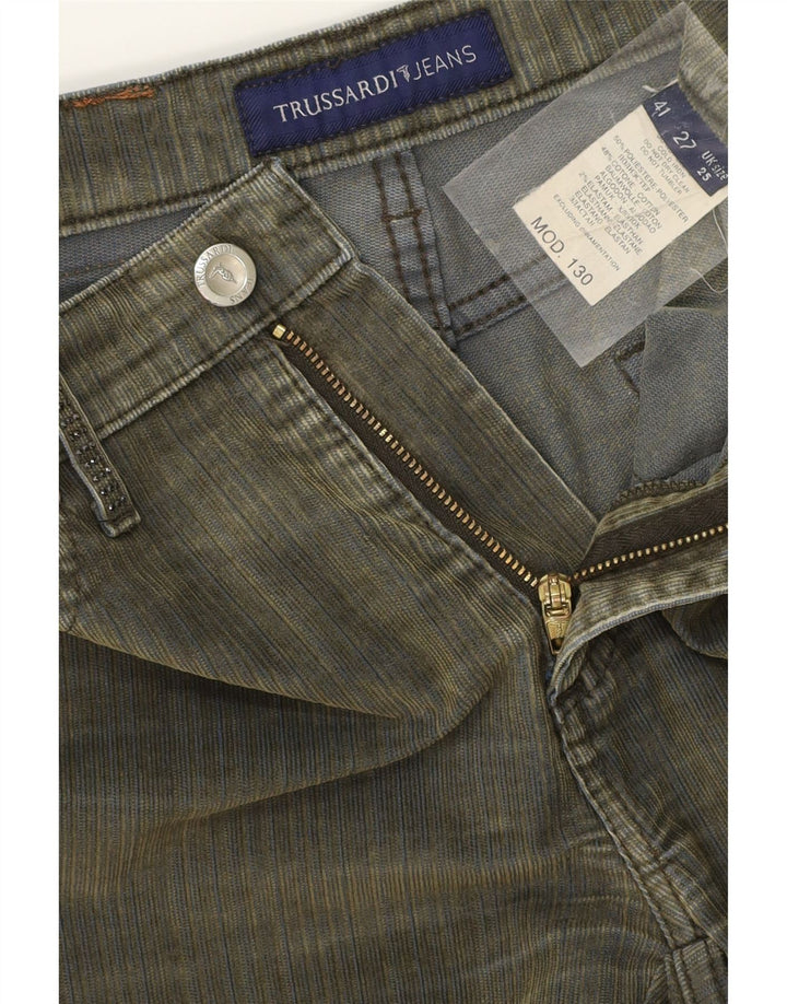 TRUSSARDI Womens Straight Jeans W25 L30 Green Polyester Vintage Trussardi and Second-Hand Trussardi from Messina Hembry 