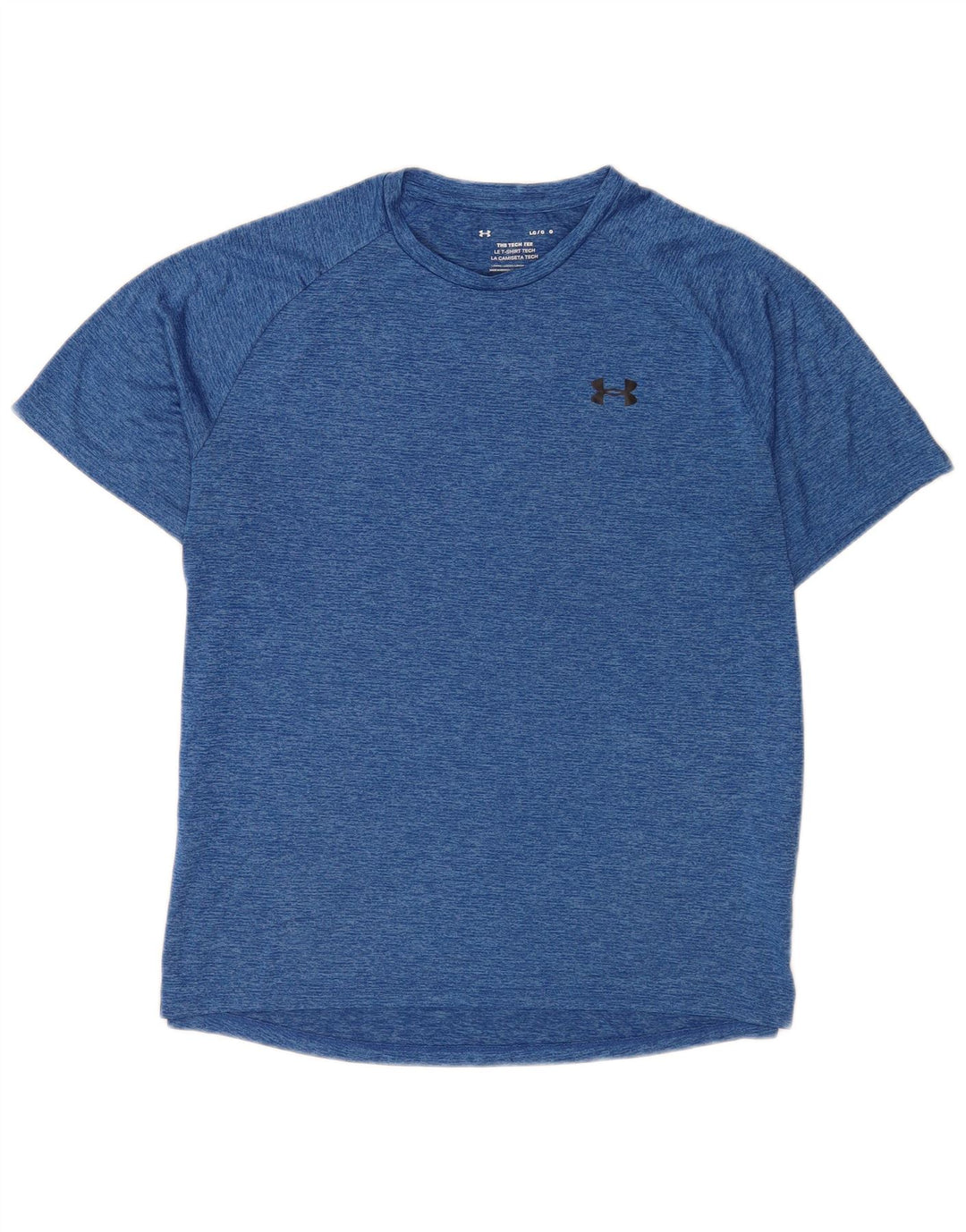 Мужская футболка Under Armour Top из полиэстера большого размера синего цвета с крапинками