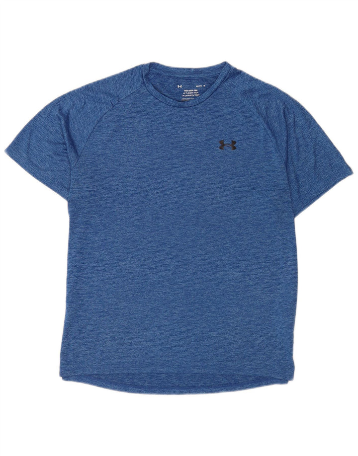 Мужская футболка Under Armour Top из полиэстера большого размера синего цвета с крапинками