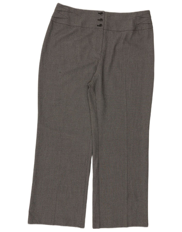 Женские повседневные брюки Marks & Spencer UK 20 2XL W40 L30 черные в крапинку