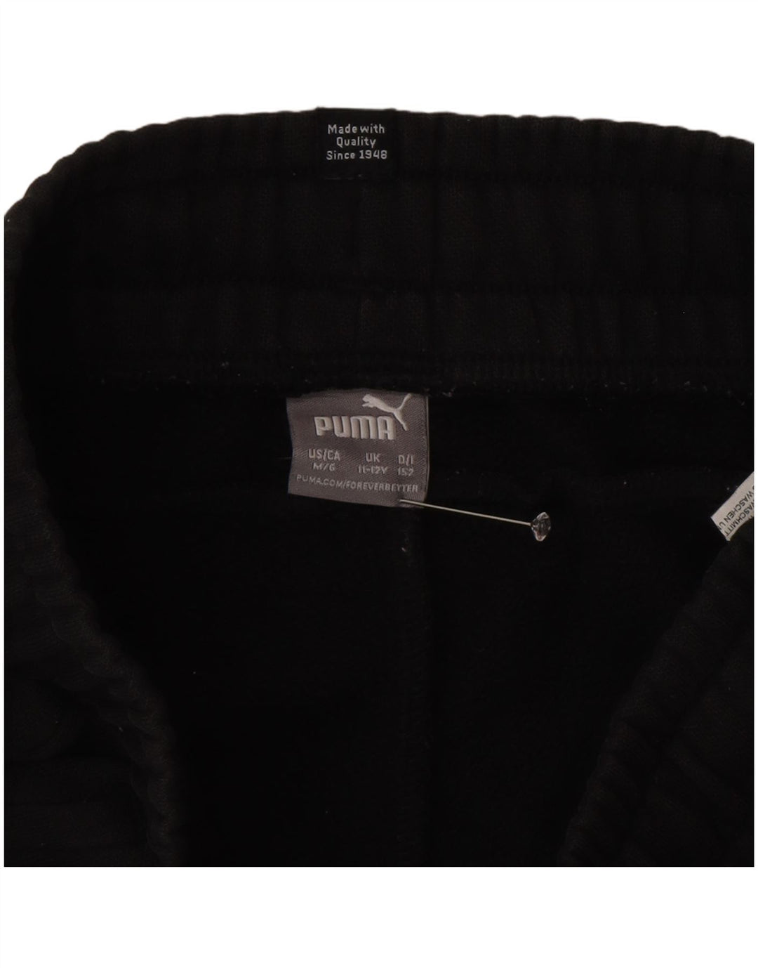 Спортивный костюм Puma для мальчиков, брюки для бега, 11–12 лет, черный хлопок