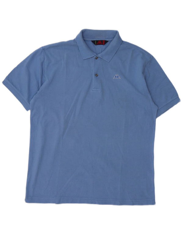 Kappa Mens Polo Shirt XL Blue Cotton