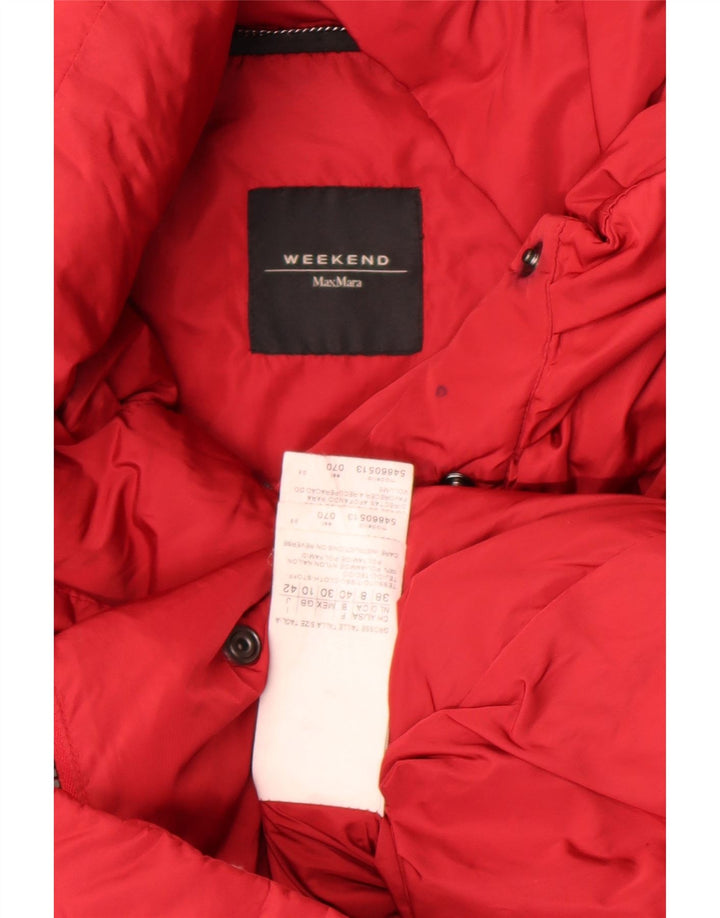 Женская оверсайз-пуховик Max Mara Weekend UK 10, маленький красный нейлон
