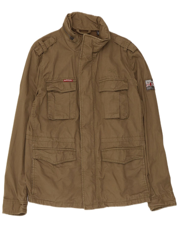 Мужская куртка в стиле милитари Superdry UK 40, большой размер, цвет хаки, хлопок