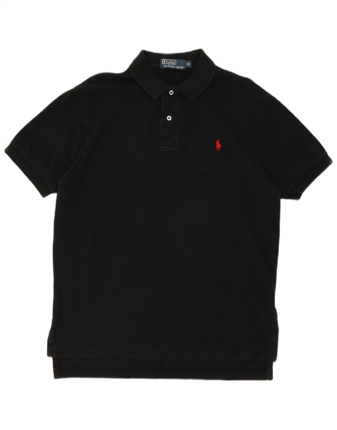 Мужская рубашка Polo Ralph Lauren среднего размера из хлопка черного цвета