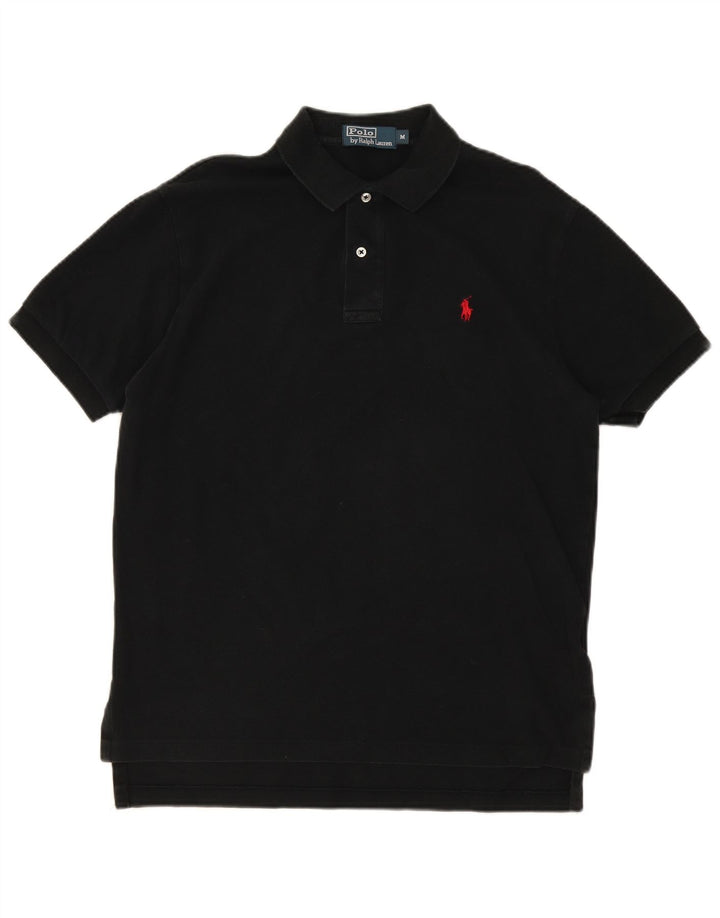 Мужская рубашка Polo Ralph Lauren среднего размера из хлопка черного цвета