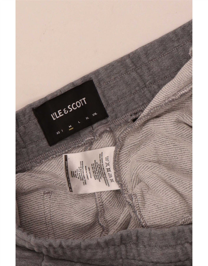 Мужские спортивные брюки Lyle & Scott, джоггеры, средний серый хлопок с крапинками