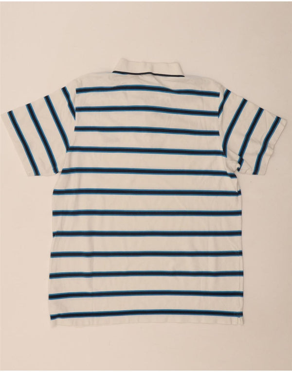 Мужская рубашка-поло REEBOK XL, хлопок в белую полоску