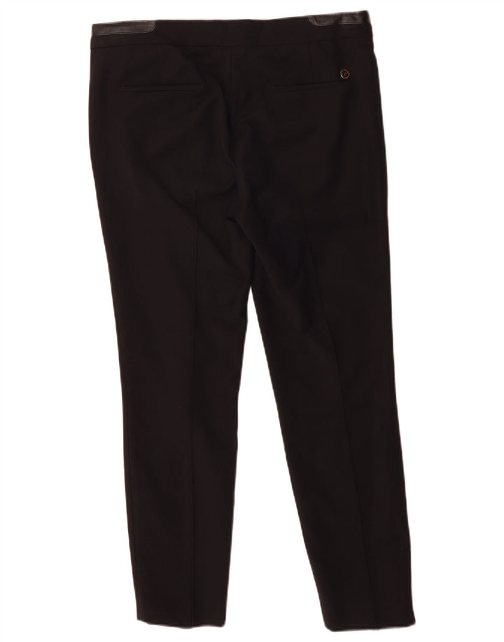 MASSIMO DUTTI Womens Slim Cropped Trousers EU 40 Medium W30 L26 Black