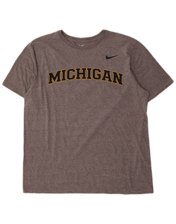 Мужская футболка с рисунком Nike Michigan Top XL, серый хлопок