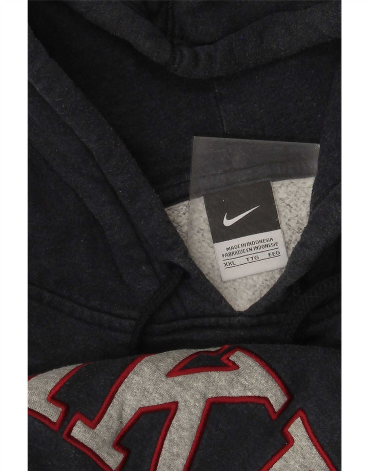 Мужская толстовка с капюшоном Nike 2XL темно-синего цвета