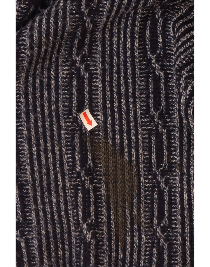 Мужской джемпер с вырезом «лодочка» C & A, большой темно-синий полиакрил с жаккардовым узором