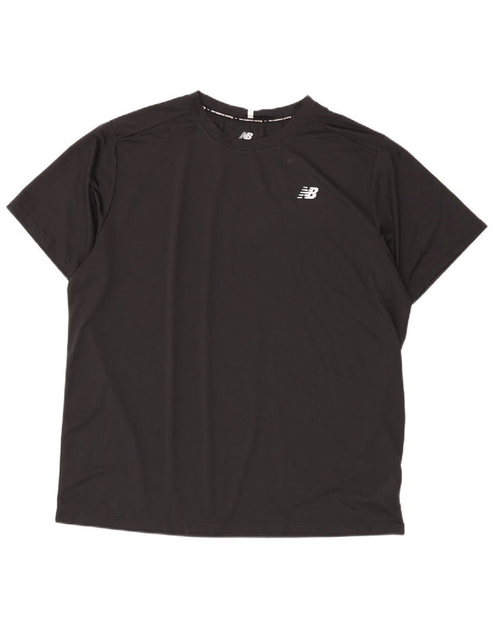 Мужская футболка New Balance Top 2XL черная из полиэстера