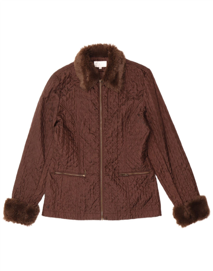 Hennes Женская стеганая куртка IT 42 Medium Brown Nylon