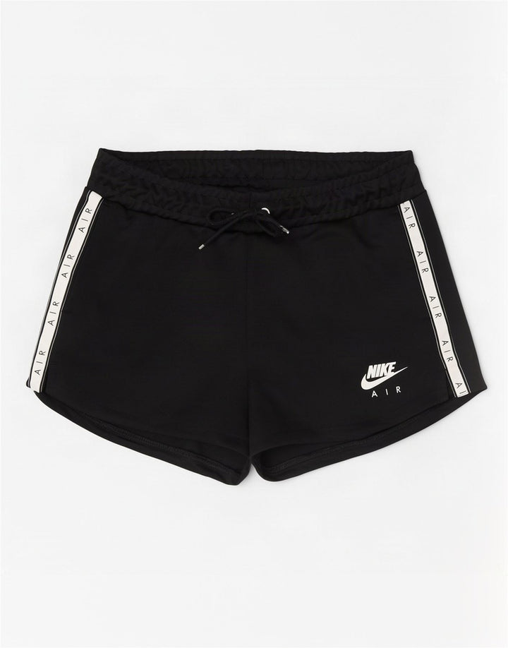 Женские спортивные шорты с графическим рисунком Nike UK 12, средний черный, полиэстер с цветными блоками