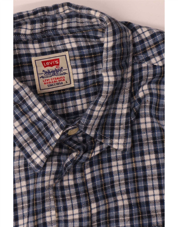 Мужская фланелевая рубашка Levi's, большая синяя клетка