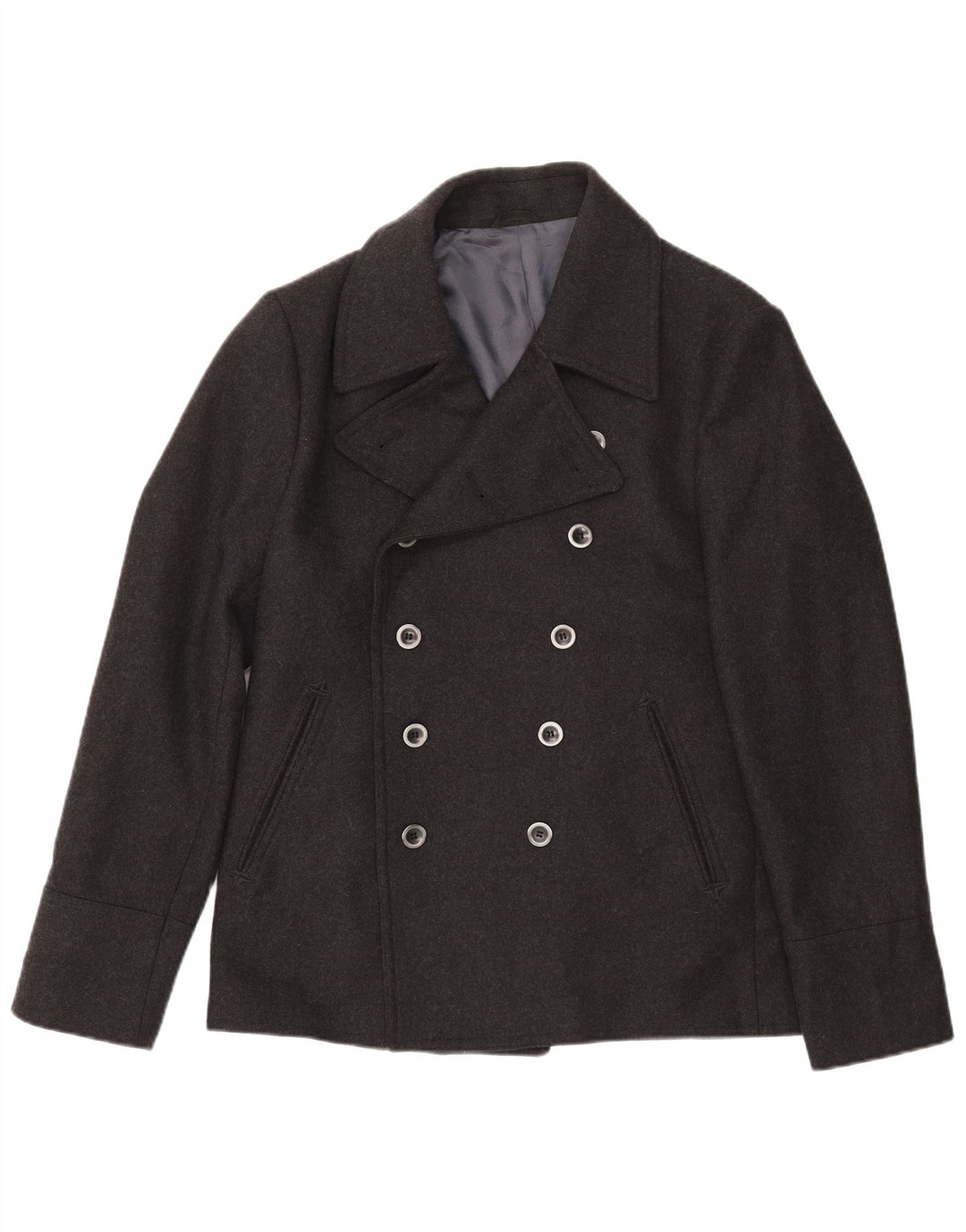 Мужское полупальто Sisley IT 50, черное, шерстяное