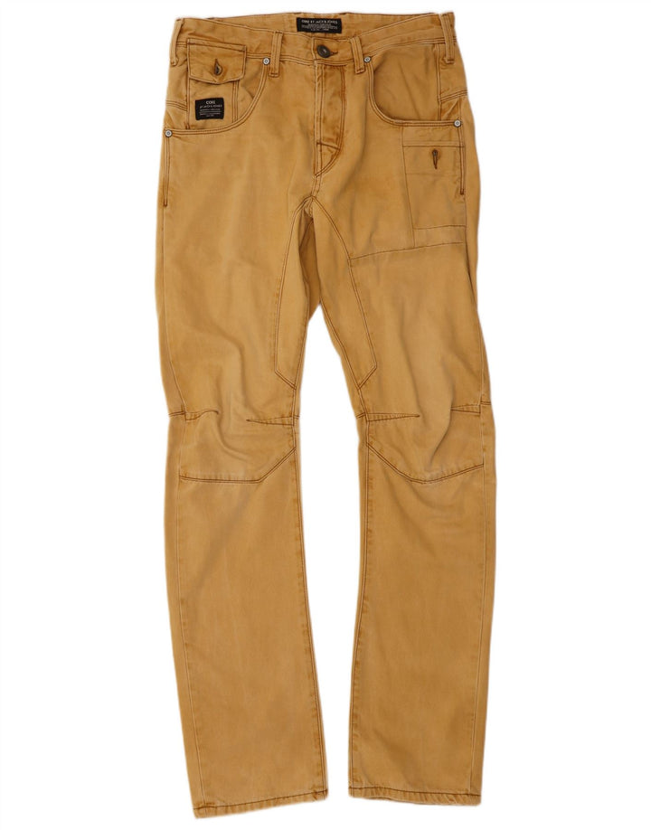 Мужские прямые повседневные брюки JACK & JONES Stan Anti Fit W29 L32 бежевые