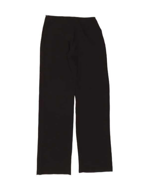 LUISA SPAGNOLI Womens Straight Casual Trousers IT 42 Medium W28 Black