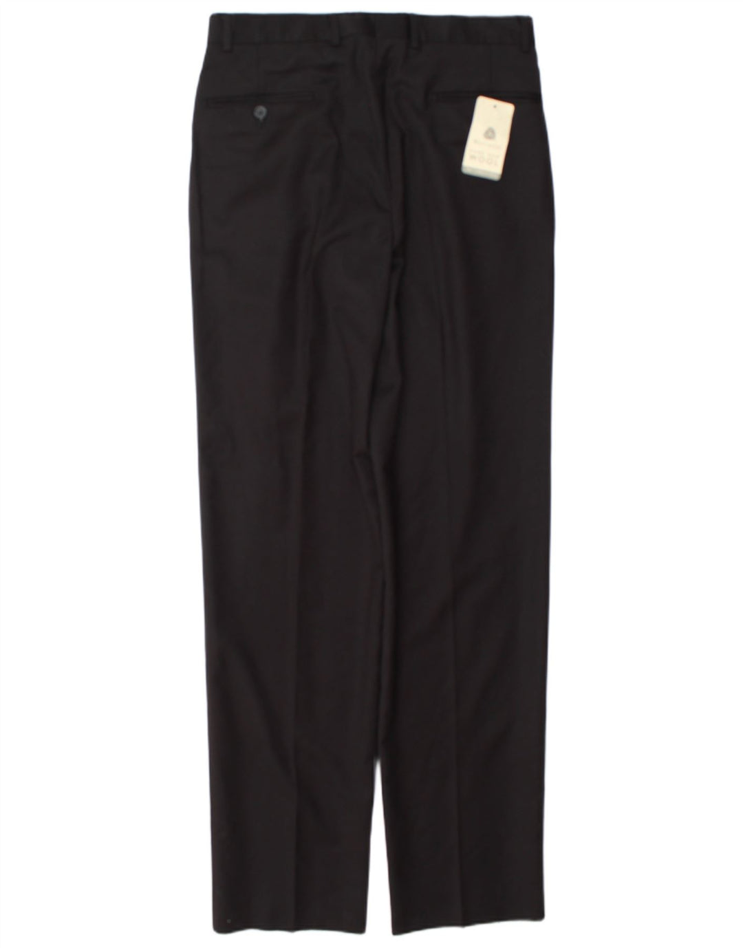 Винтажные мужские костюмные брюки с привязкой IT 48 Medium W32 L34 Черные шерстяные