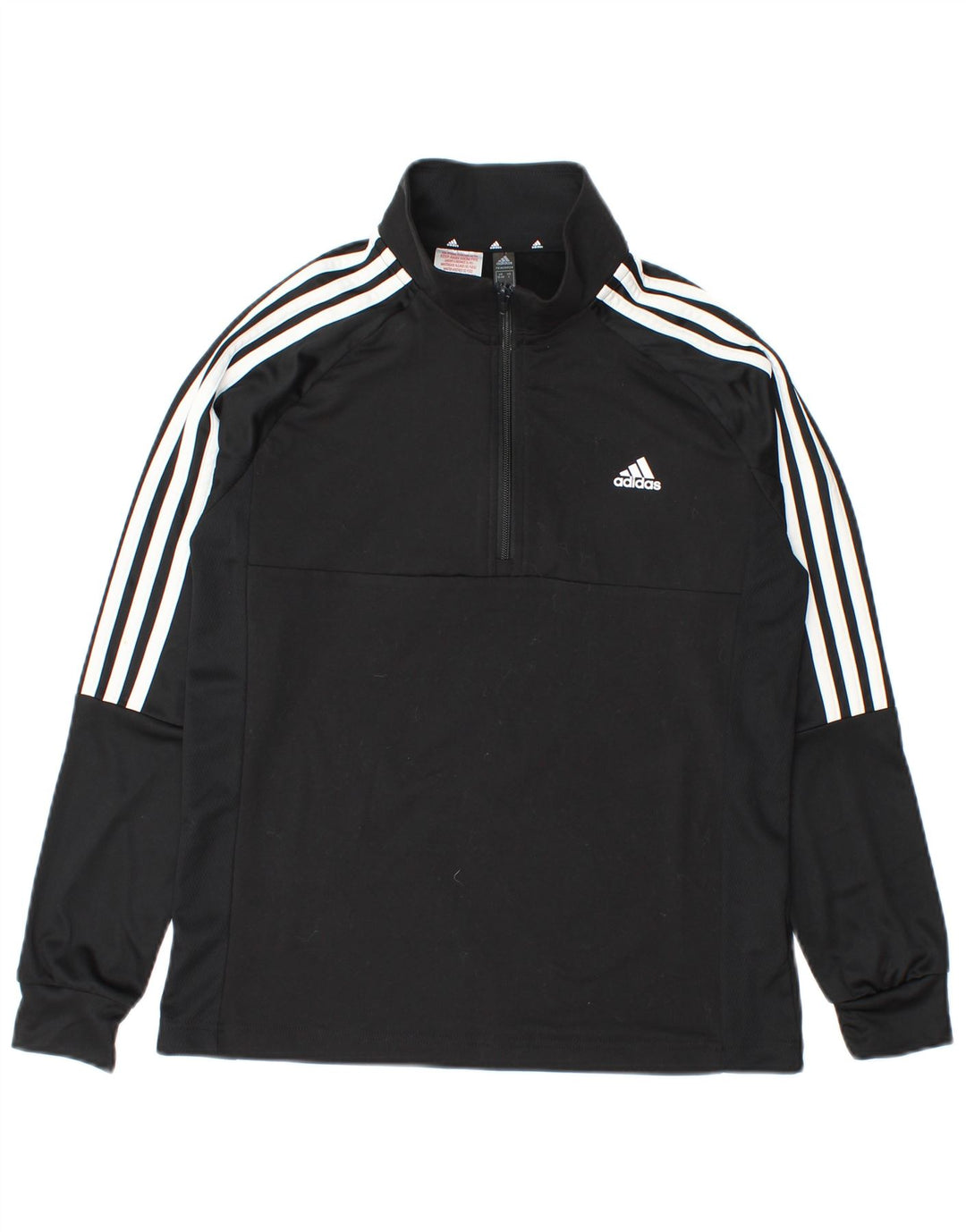 Пуловер с воротником на молнии Adidas для мальчиков Aeroready, черный спортивный костюм 13–14 лет