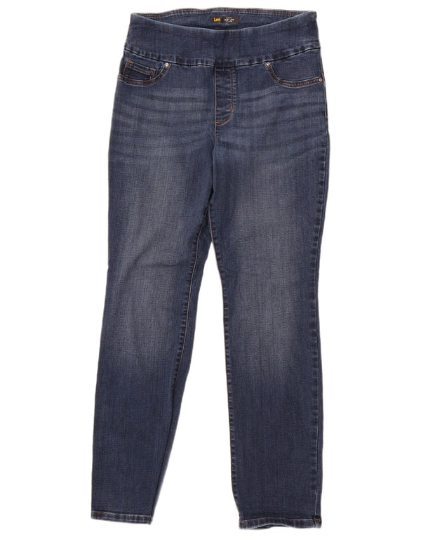 Женские узкие джинсы Lee со средней посадкой, США 12, большие, W30 L30, синий хлопок