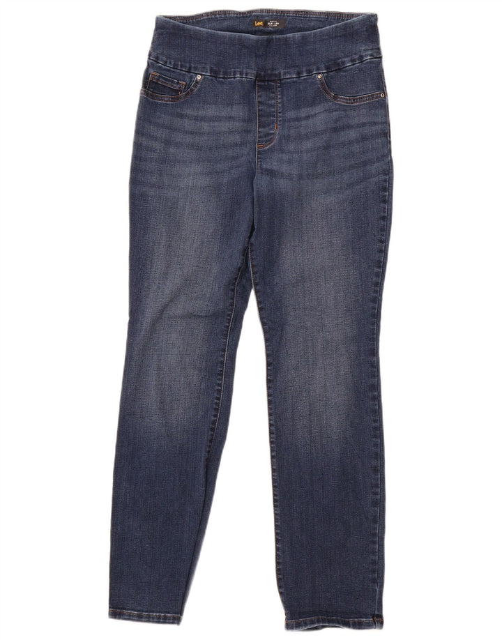 Женские узкие джинсы Lee со средней посадкой, США 12, большие, W30 L30, синий хлопок