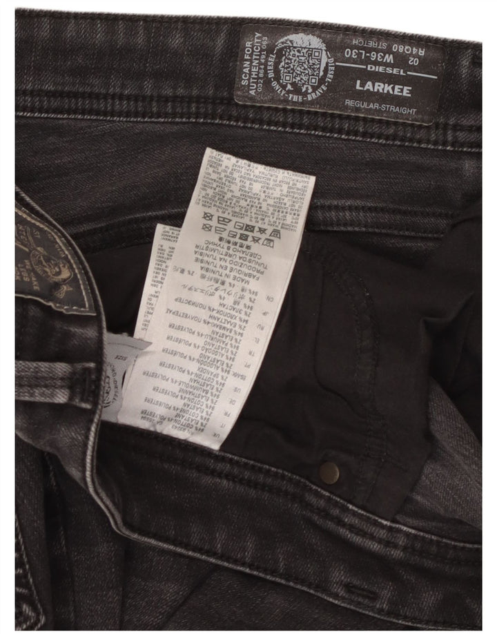 Женские прямые джинсы Diesel Regular Larkee W36 L30, черный хлопок