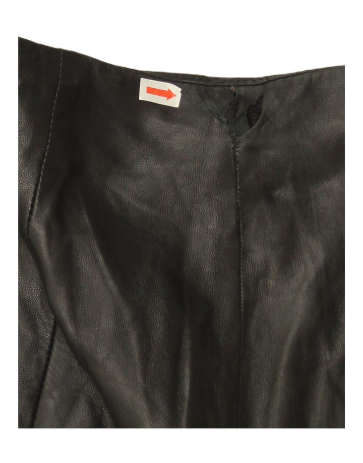 Женские узкие кожаные брюки Mango EU 36, маленькие W24 L27, черные кожаные