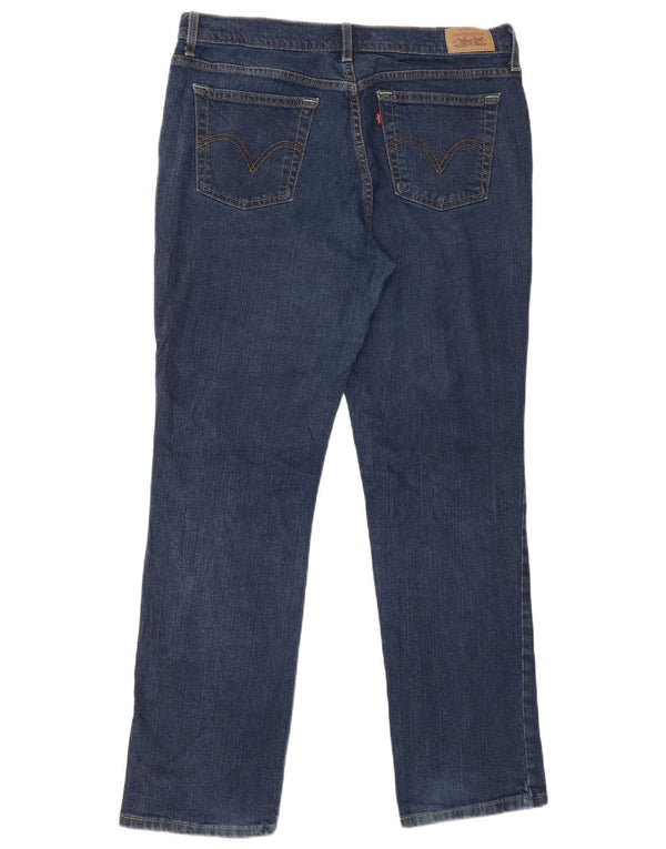 Женские прямые джинсы Levi's 505 с высокой посадкой, США 14 XL W34 L31, синий хлопок