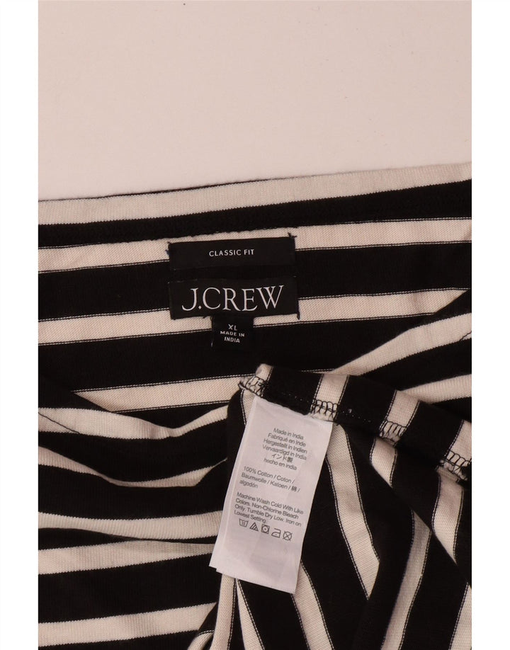 Женский топ классического кроя J. CREW с рукавом 3/4, Великобритания 18 XL, хлопок в черную полоску