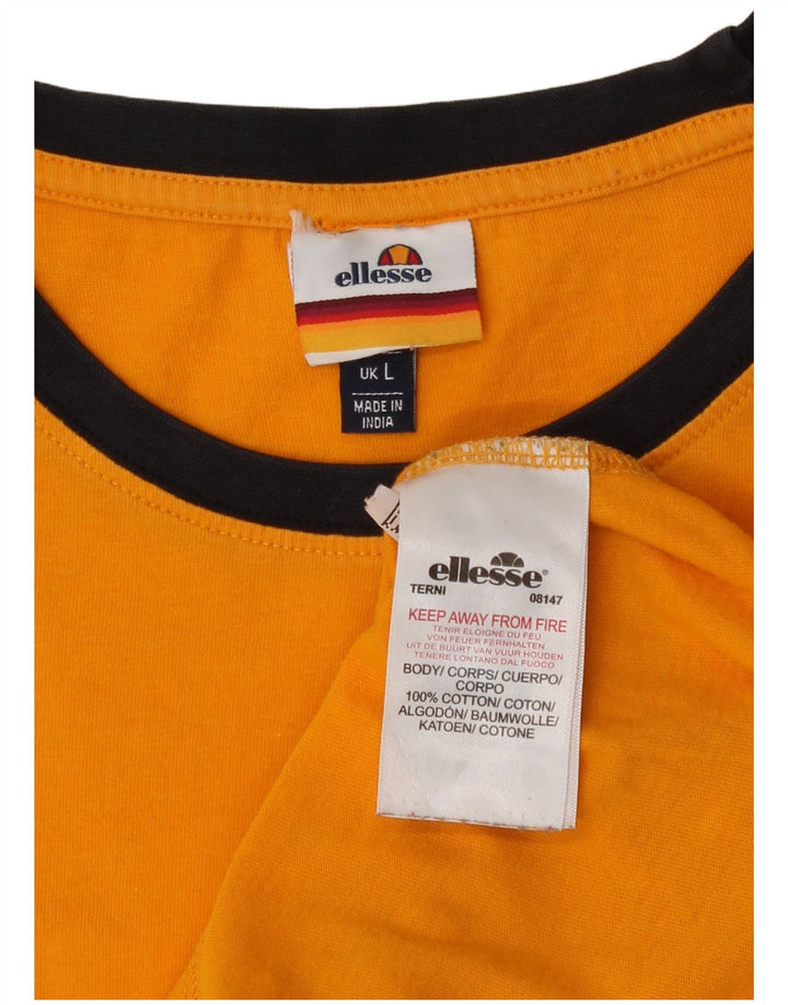 Мужская футболка Ellesse с рисунком, большой оранжевый хлопок