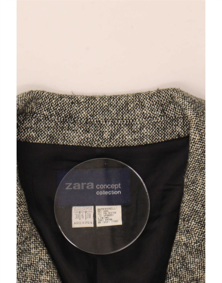 Женское пальто оверсайз Zara EU 38, маленькое серое, шерстяное